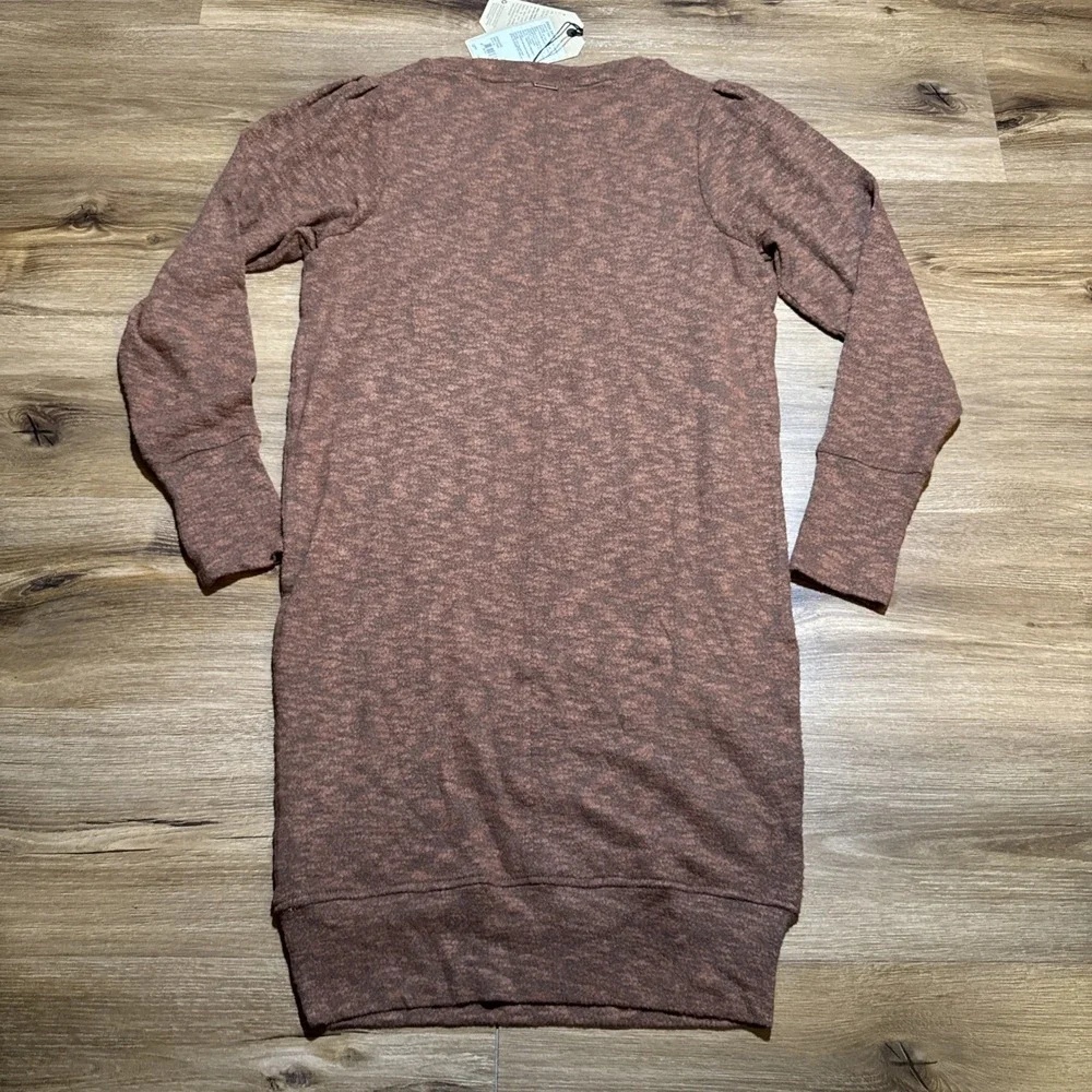 NWT Prana Womens Size XS Rust Sundried Zada Long Sleeve Sweater Dress Soft Brown - Picture 12 of 13
